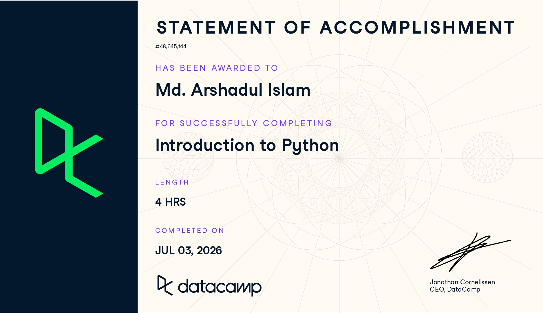 datacamp Certification
